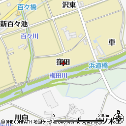 愛知県豊橋市浜道町窪田周辺の地図
