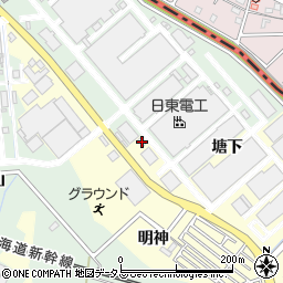 愛知県豊橋市原町塘下1周辺の地図