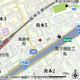 ダスキン岡本サービスマスター周辺の地図