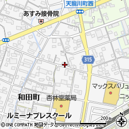 静岡県浜松市中央区和田町232周辺の地図