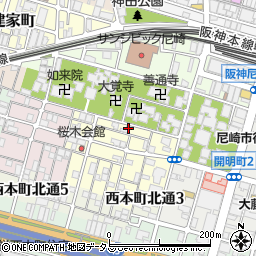 兵庫県尼崎市東桜木町15周辺の地図