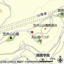 笠山荘周辺の地図