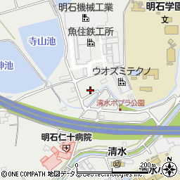 兵庫県明石市魚住町清水2748-15周辺の地図