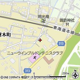 静岡県浜松市中央区材木町466周辺の地図