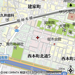 兵庫県尼崎市西桜木町24-1周辺の地図