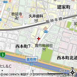 兵庫県尼崎市玄番南之町5-36周辺の地図