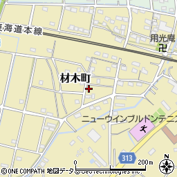 静岡県浜松市中央区材木町372周辺の地図