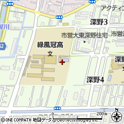 大阪府大東市深野周辺の地図