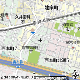 兵庫県尼崎市汐町周辺の地図