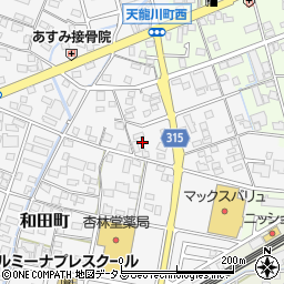 静岡県浜松市中央区和田町173周辺の地図