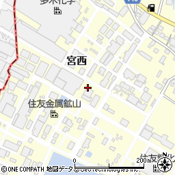 兵庫県加古郡播磨町宮西周辺の地図