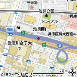 武庫川出入口周辺の地図