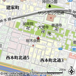兵庫県尼崎市東桜木町19周辺の地図