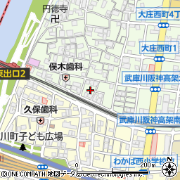 兵庫県尼崎市大庄西町1丁目5周辺の地図