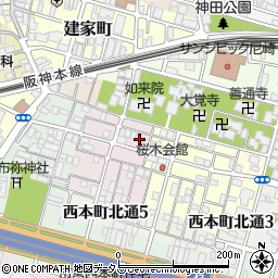 兵庫県尼崎市西桜木町17周辺の地図