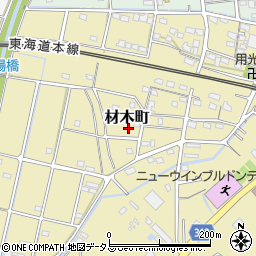 静岡県浜松市中央区材木町390周辺の地図