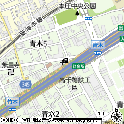 カースタレンタカー４３号灘青木店周辺の地図