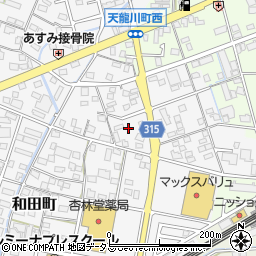 静岡県浜松市中央区和田町171周辺の地図