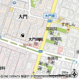 三重県津市大門1周辺の地図