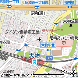 兵庫県尼崎市東大物町1丁目7-1周辺の地図