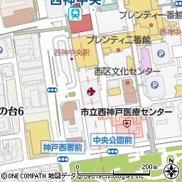 西神中央駅立体駐車場周辺の地図