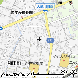 静岡県浜松市中央区和田町168周辺の地図