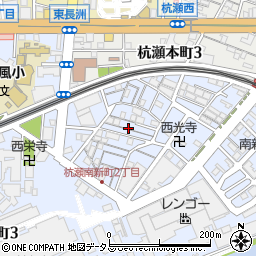 兵庫県尼崎市杭瀬南新町2丁目13周辺の地図