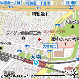 兵庫県尼崎市東大物町1丁目7-2周辺の地図