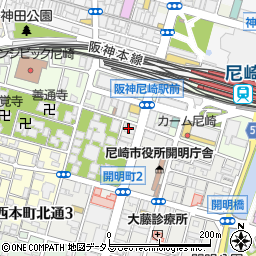 浜屋株式会社　尼崎店周辺の地図