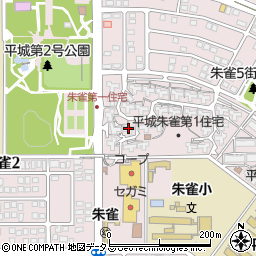 平城朱雀第１住宅１６棟周辺の地図
