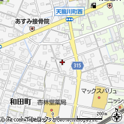 静岡県浜松市中央区和田町167-1周辺の地図