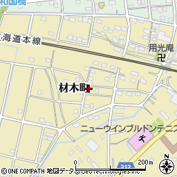 静岡県浜松市中央区材木町445周辺の地図
