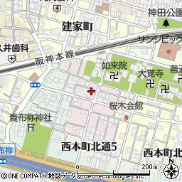 兵庫県尼崎市西桜木町12-3周辺の地図
