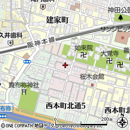 兵庫県尼崎市西桜木町11-2周辺の地図