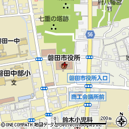 磐田市役所　職員課周辺の地図