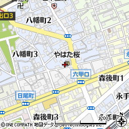 神戸市立　やはた桜保育所周辺の地図