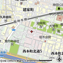 兵庫県尼崎市西桜木町11-3周辺の地図