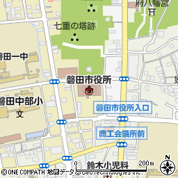 磐田市役所周辺の地図