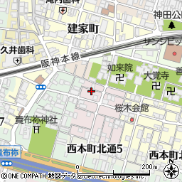 兵庫県尼崎市西桜木町11-4周辺の地図