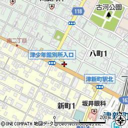 津信用金庫新町支店周辺の地図