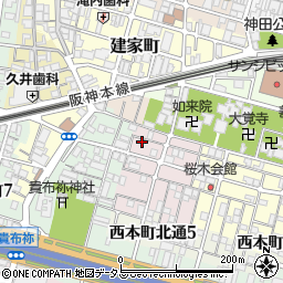 兵庫県尼崎市西桜木町11-7周辺の地図