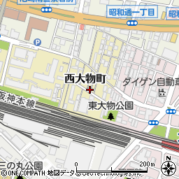 兵庫県尼崎市西大物町8-2周辺の地図