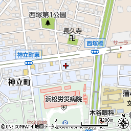 静岡県浜松市中央区神立町117周辺の地図
