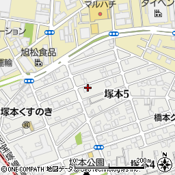 ブレスト塚本周辺の地図