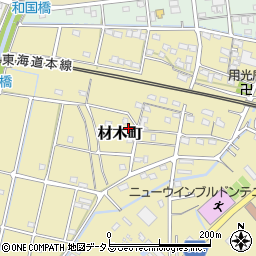 静岡県浜松市中央区材木町395周辺の地図