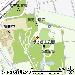 兎山公園野球場トイレ周辺の地図