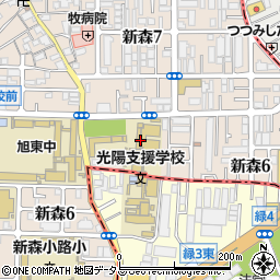 大阪府立光陽支援学校周辺の地図
