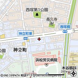 松屋神立店周辺の地図