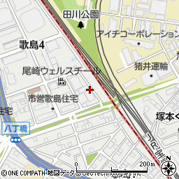 大阪府大阪市西淀川区歌島4丁目1周辺の地図