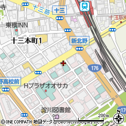 播州信用金庫淀川支店周辺の地図